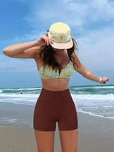 Women's Solid Color High-Waist Bike Shorts